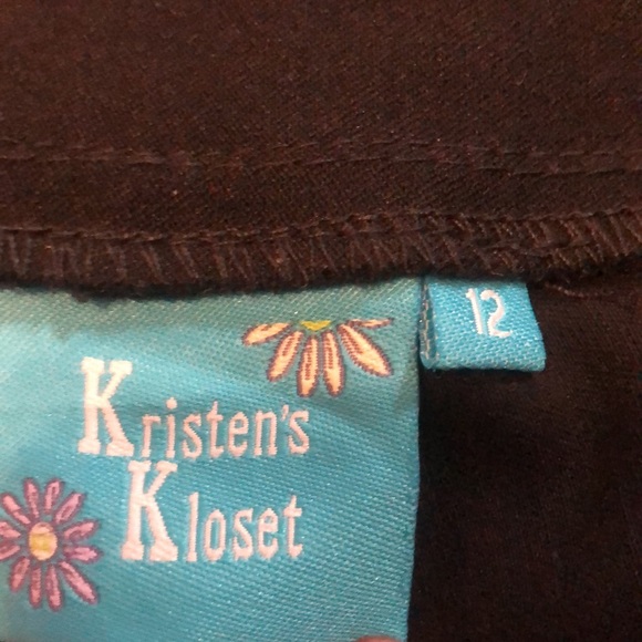 KRISTEN’S KLOSET Lovely Women’s size 12” Pants , bling crystal design on legs - Picture 10 of 16